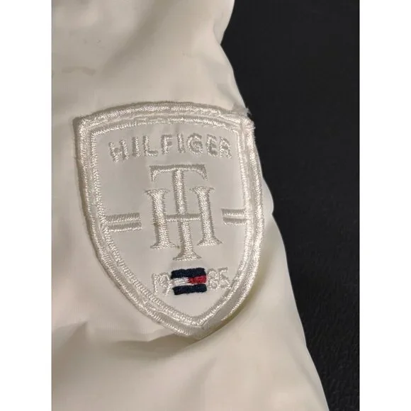 Tommy Hilfiger Womens Colorblock Puffer Jacket M Black & White Winter Coat - Picture 9 of 12